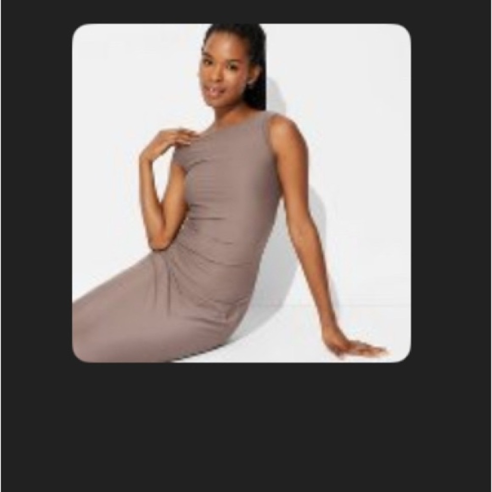 Wild Fable One Shoulder Taupe Dress